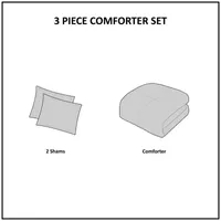 True North By Sleep Philosophy Mason 3-pc. Lightweight Comforter Set