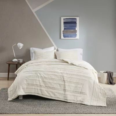 Urban Habitat Camden 3-Pc Cotton Quilt Set With Chenille Trims