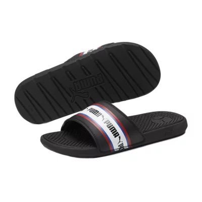 PUMA Big Boys Cool Cat Stripe Repeat Slide Sandals