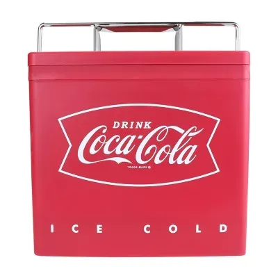 Coca-Cola 6 Can Portable Cooler- Retro Ice Chest Style AC/DC 4L (4.2 qt)