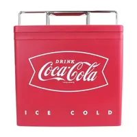 Coca-Cola 6 Can Portable Cooler- Retro Ice Chest Style AC/DC 4L (4.2 qt)