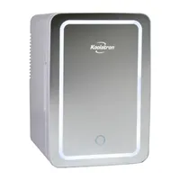 Cosmetic Fridge with LED Lighted Makeup Mirror- 6L Portable AC/DC