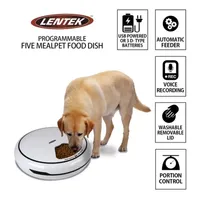 Lentek Programmable Five Meal Pet Dish with Voice Message