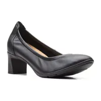 Clarks Womens Neiley Pearl Block Heel Pumps