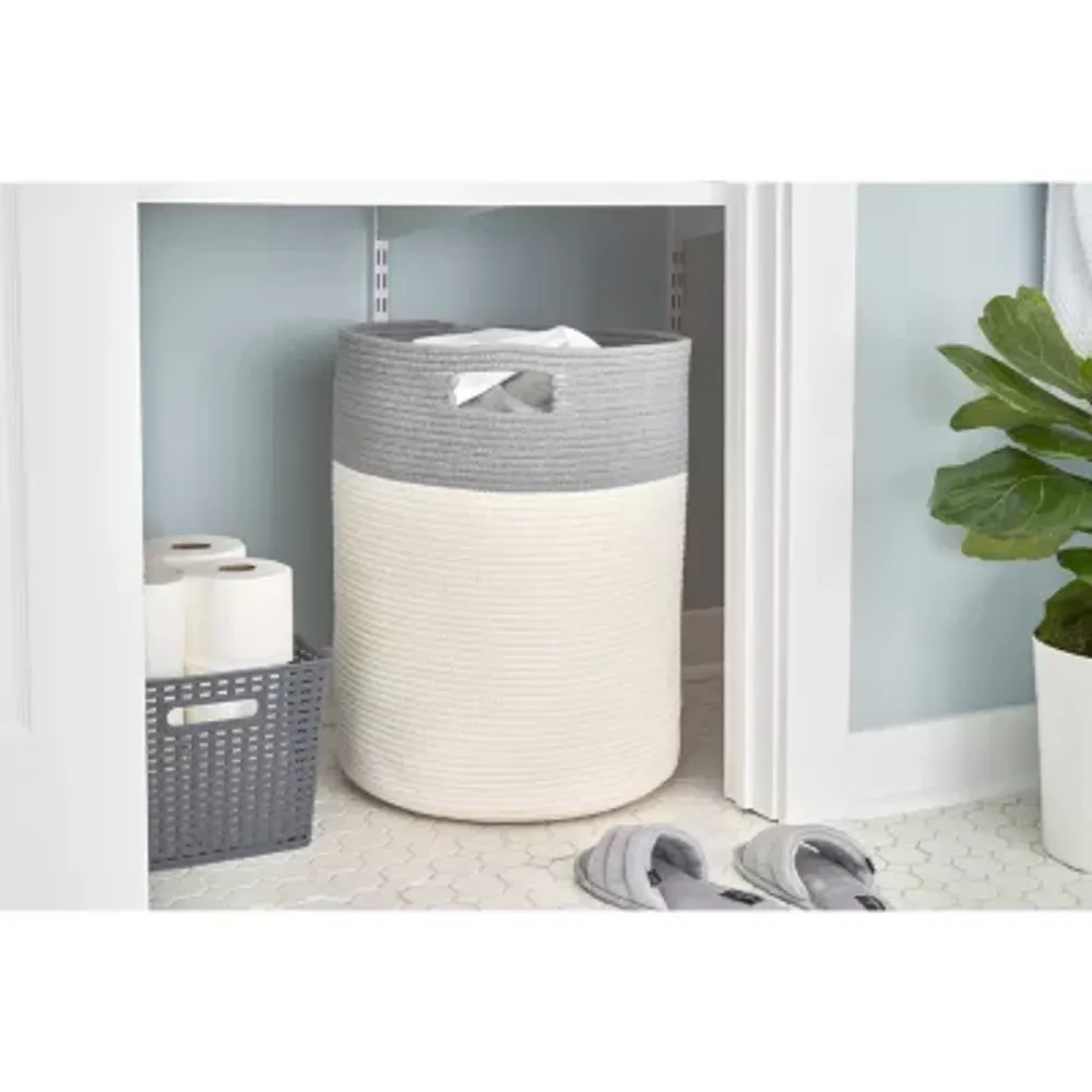 Home Expressions Woven Rope Laundry Hamper