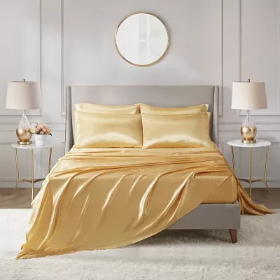 Madison Park Essentials Solid Satin 6-pc. Sheet Set