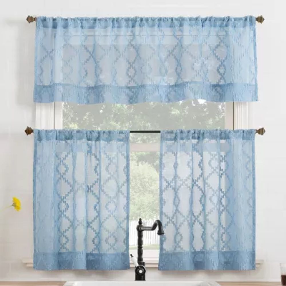 No 918 Tina 2-pc. Rod Pocket Window Tier