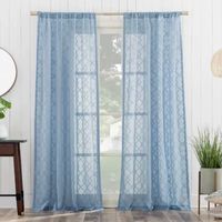 No 918 Tina Light-Filtering Rod Pocket Single Curtain Panel