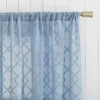 No 918 Tina Light-Filtering Rod Pocket Single Curtain Panel