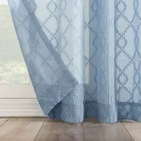 No 918 Tina Light-Filtering Rod Pocket Single Curtain Panel