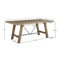 INK+IVY Sonoma Kitchen Collection Rectangular Wood-Top Dining Table