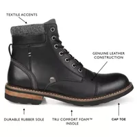Territory Mens Yukon Block Heel Lace-Up Boots