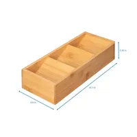 Home Expressions Bamboo In- Drawer Utensil Holder