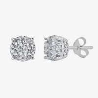 3/4 CT. T.W. Natural White Diamond 14K White Gold 6.4mm Stud Earrings