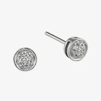 Diamond-Accent Sterling Silver Stud Earrings