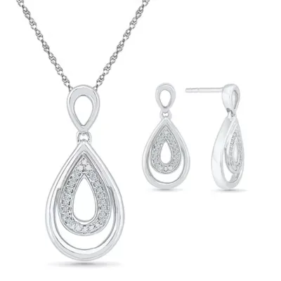 Diamond Accent Natural White Diamond Sterling Silver 2-pc. Jewelry Set
