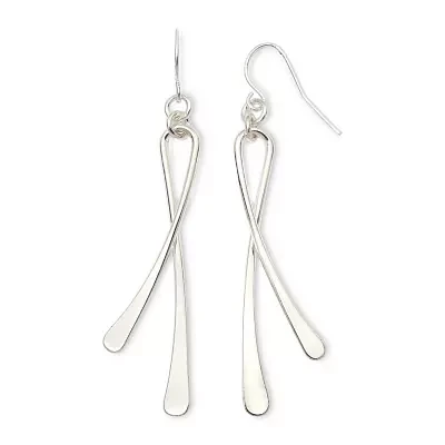 Mixit Hypoallergenic Silver Tone Drop Earrings