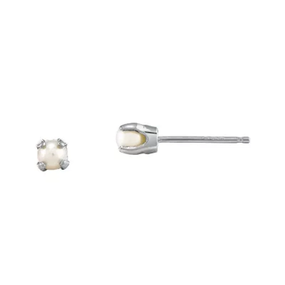 3mm Cultured Freshwater Pearl 14K Gold Stud Earrings