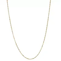 14K Gold Over Silver 15 Inch Solid Link Chain Necklace