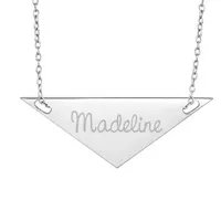 Personalized Sterling Silver Name Triangle Necklace