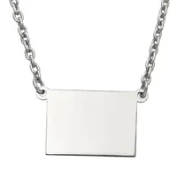 Personalized Sterling Silver Colorado Pendant Necklace