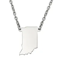 Personalized Sterling Silver Indiana Pendant Necklace