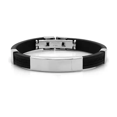 Steeltime Stainless Steel 8 Inch Solid Id Bracelet