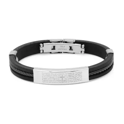 Steeltime Stainless Steel 8 1/2 Inch Solid Id Bracelet