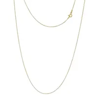 Made in Italy 24K Gold Over Silver Sterling Silver Inch Solid Link Chain Necklace