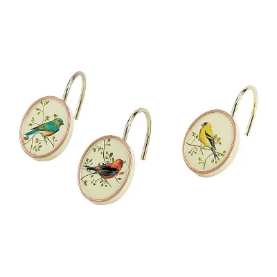 Avanti Gilded Birds Shower Curtain Hooks