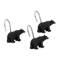 Avanti Black Bear Lodge Shower Curtain Hooks