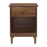 Modern 1 Drawer Open Storage Nightstand