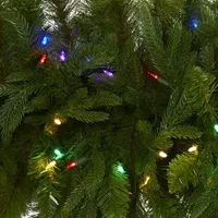 Nearly Natural 6ft. X 18in. Christmas Pine Extra Wide Artificial Garland With 100 Multicolored Led Lights Pre-Lit Indoor Christmas Garland