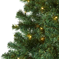 Nearly Natural 7 Foot Northern Tip Pine With 350 Clear Led Lights Pre-Lit Artificial Christmas Tree