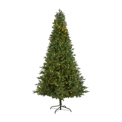 Nearly Natural 8 Foot Vermont Fir With 450 Clear Led Lights Pre-Lit Artificial Christmas Tree