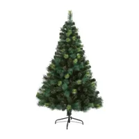 Nearly Natural 6ft. Assorted Green Scotch Pine Artificial Christmas Tree With 250 Led Lights 6 Foot Pre-Lit Pine Christmas Tree