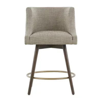 Madison Park Quarry Counter Height Upholstered Swivel Bar Stool