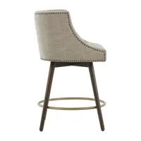 Madison Park Quarry Counter Height Upholstered Swivel Bar Stool