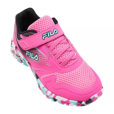 FILA Galaxia 4 Strap Mashup Little Girls Running Shoes