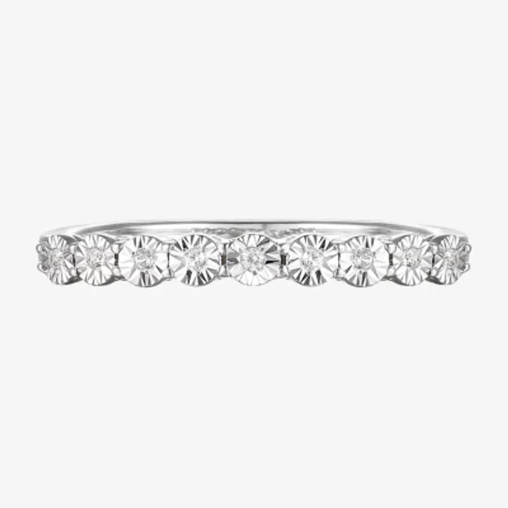 1/10 CT. T.W. Natural White Diamond Sterling Silver Band