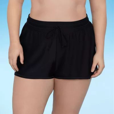 Xersion Womens Drawstring Waist Lined Board Shorts Plus