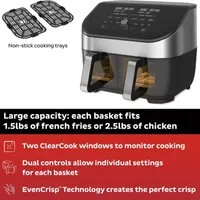 Instant 8-Qt. See-Through Dual Basket Air Fryer