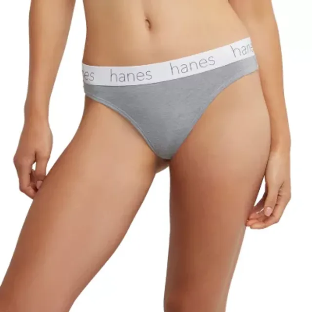 Hanes Originals Ultimate Cotton Stretch Women's Thong Underwear Pack, 3-Pack  45UOBT, Color: Red And Print Pack - JCPenney