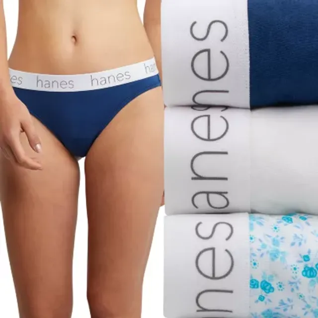 Hanes Originals Ultimate Cotton Stretch Women's Bikini Underwear Pack, 3- Pack 45UOBK