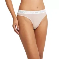 Hanes Originals Ultimate Cotton Stretch Women’s Thong Underwear Pack, 3-Pack 45UOBT