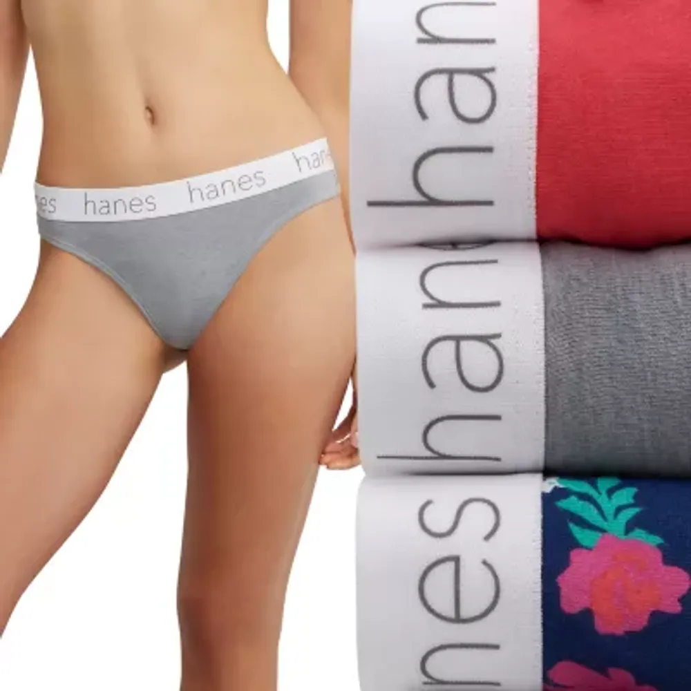 Hanes Women's Originals Bikini Panties, Breathable Stretch Cotton