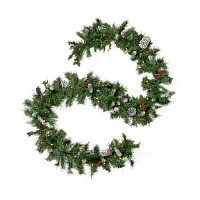 9 Foot Pre-Lit Indoor Christmas Garland - Champagne