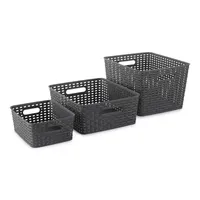 Home Expressions Durable Plastic Weave Storage Bin