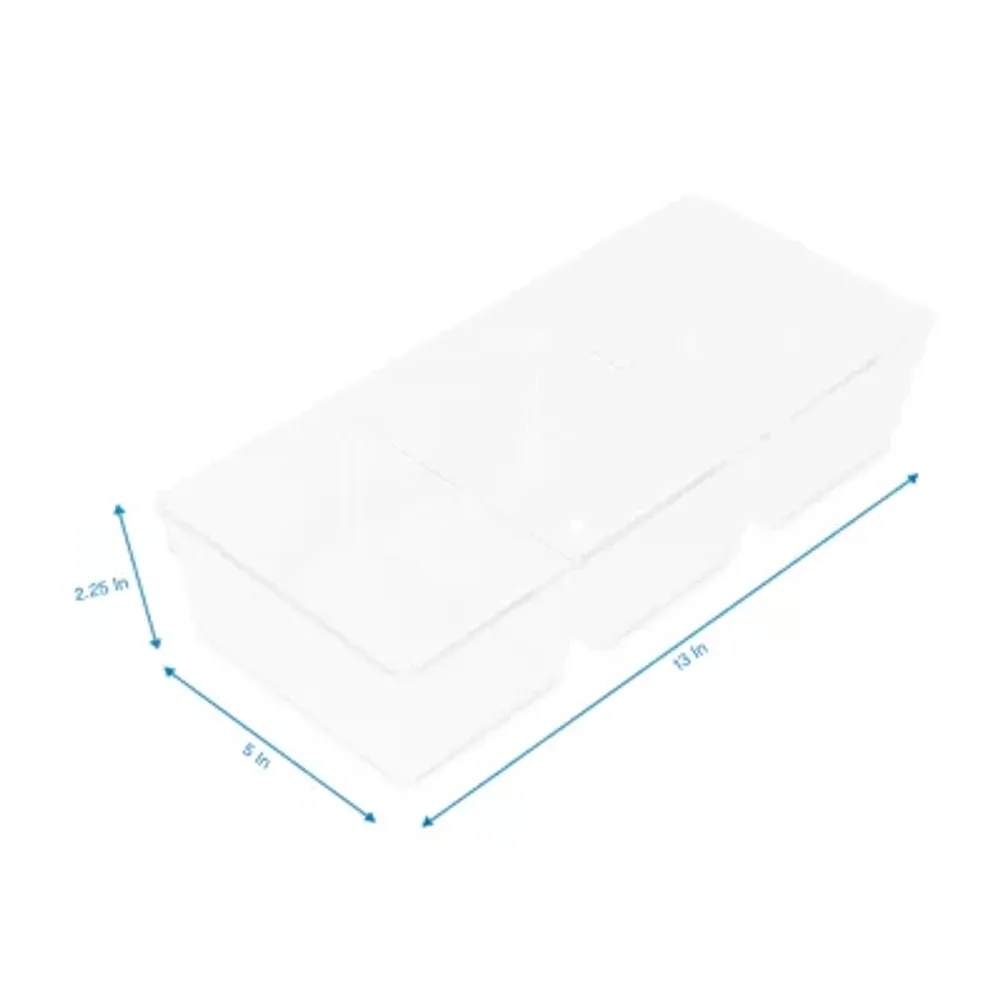 Home Expressions Narrow 3-Compartment Storage Bin