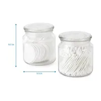 Home Expressions Glass Bathroom Canister